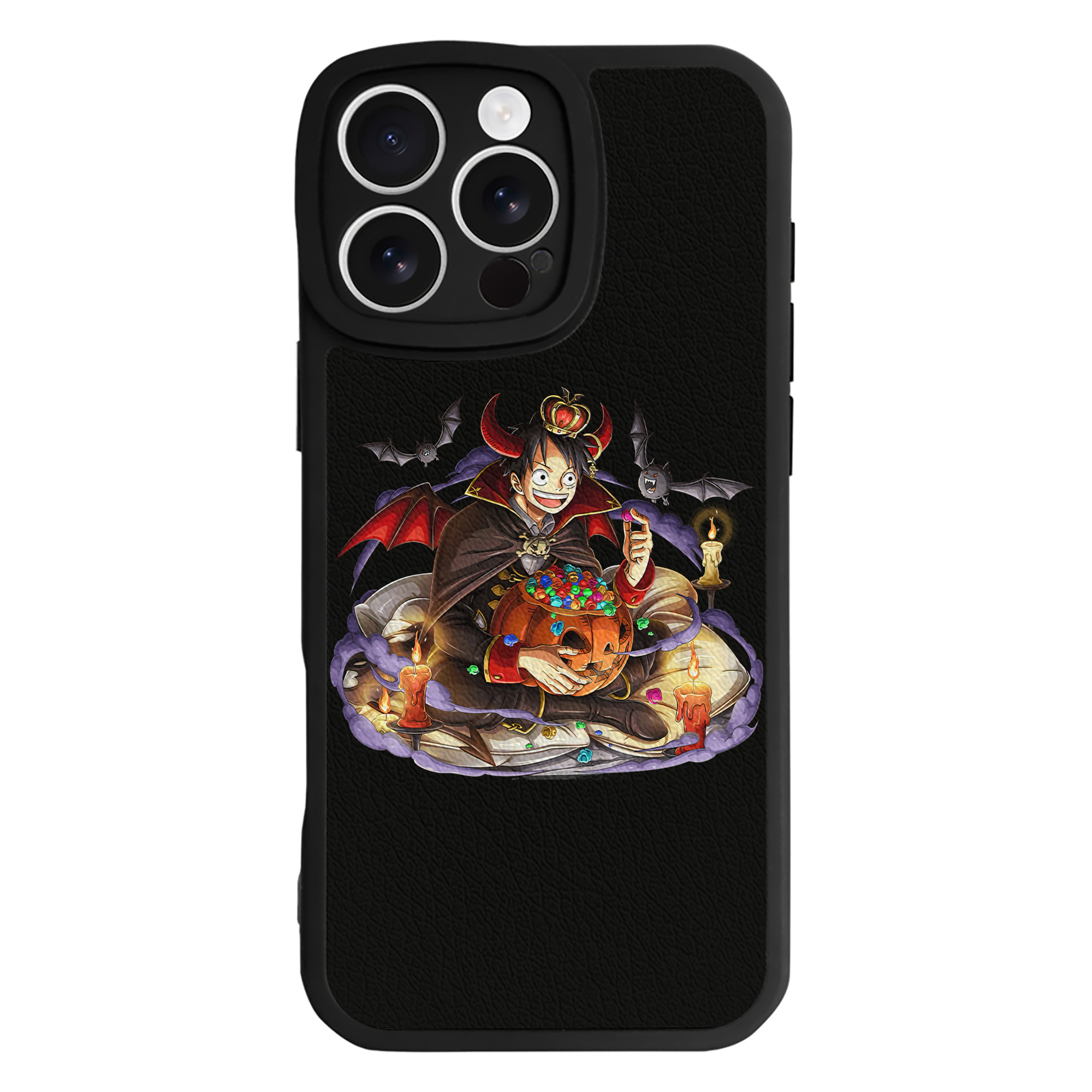 （画像用） ワンピース モンキー・D・ルフィ ONE PIECE Monkey D. Luffy 【iPhone 16シリーズ対応】シリコンスマホケース（レザー調） 材質：シリコン